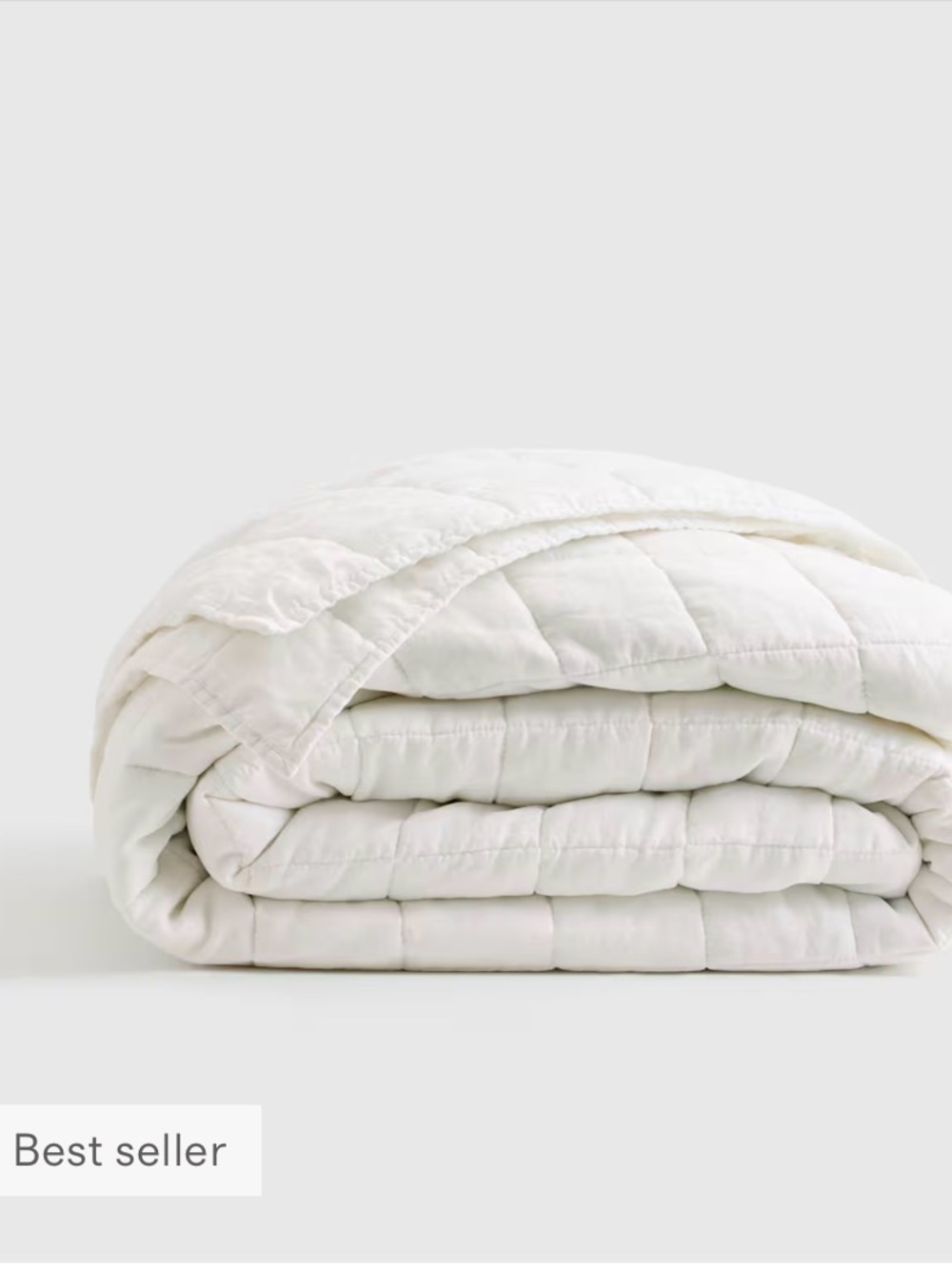 Quince Organic Airy Gauze Box Quilt White King/Cal King NWT Luxury Bedding - Picture 2 of 14